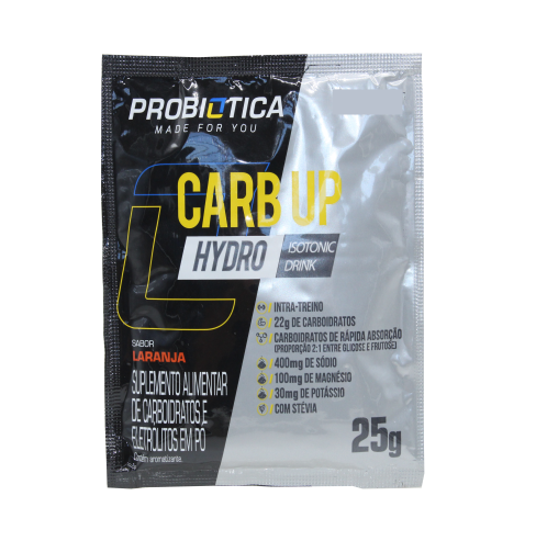 5 Sache Carb Up Hydro Isotonico P/ Treino Laranja Probiotica