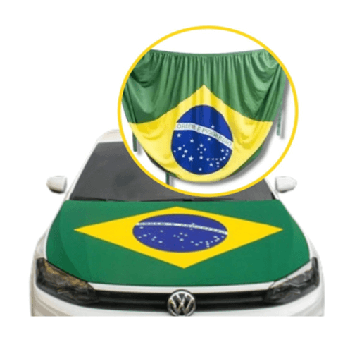 Bandeira Brasil Capo Carro Suv P/ Copa Do Mundo Com Elastico
