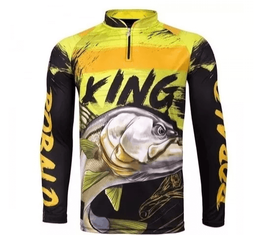 Camiseta De Pesca King Proteção Solar Uv Viking 13 Robalo