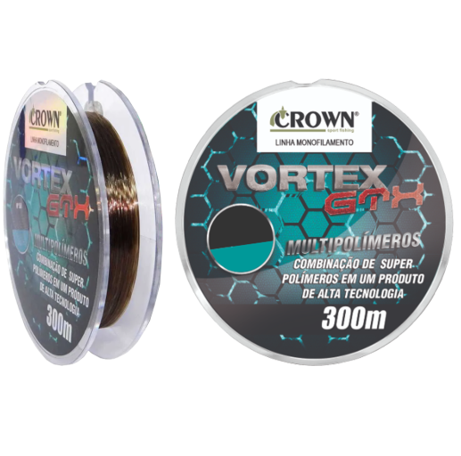 Linha Pesca Monofilamento Crown Vortex Gtx 0,43mm 40lb 300mt