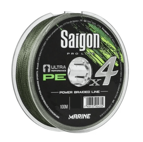 Linha Pesca Multifilamento Saigon 0,20mm 100m Suporta 11kg