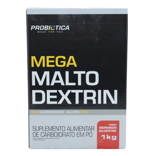 Mega Malto Dextrin Carboidrato Morango Silvestre Probiotica