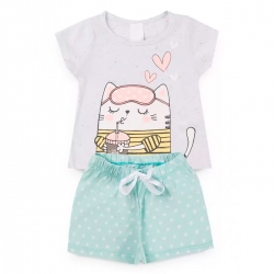 Pijama By Gus Feminino Infantil Gatinha Milkshake
