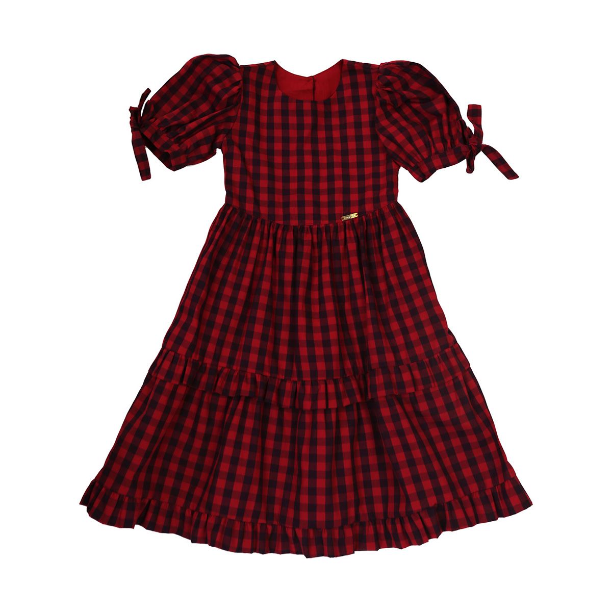 Vestido Precoce Feminino Infantil Vermelho Escarlate