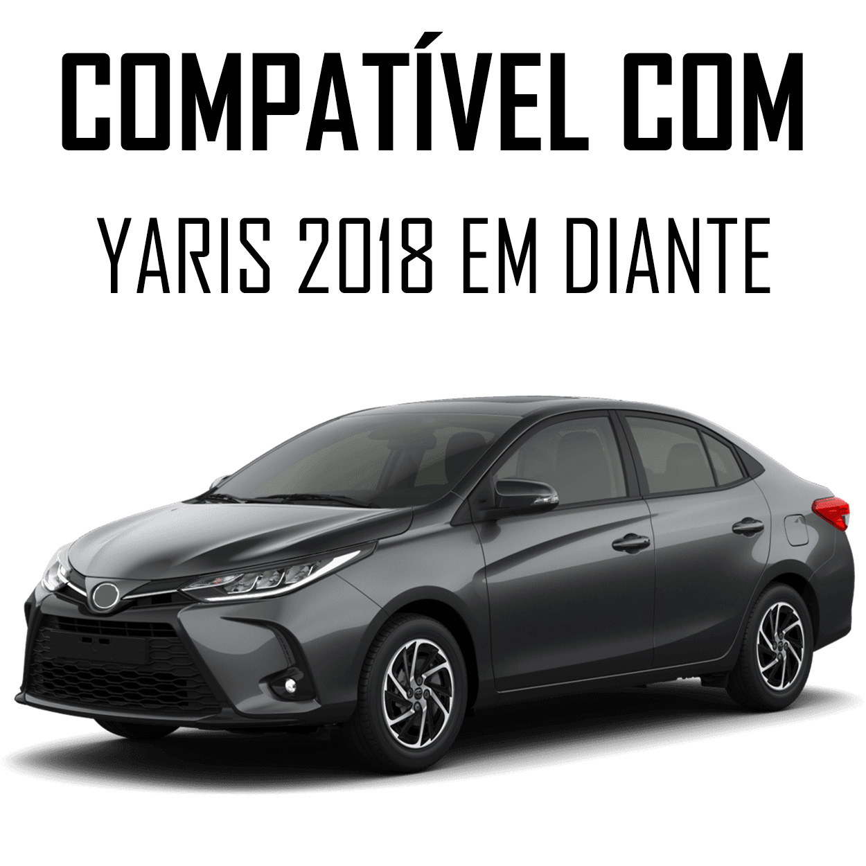 Jogo Soleira Premium Elegance Toyota Yaris 2018 em Diante - 4 Portas ( Vinil + Resinada 8 Peças )