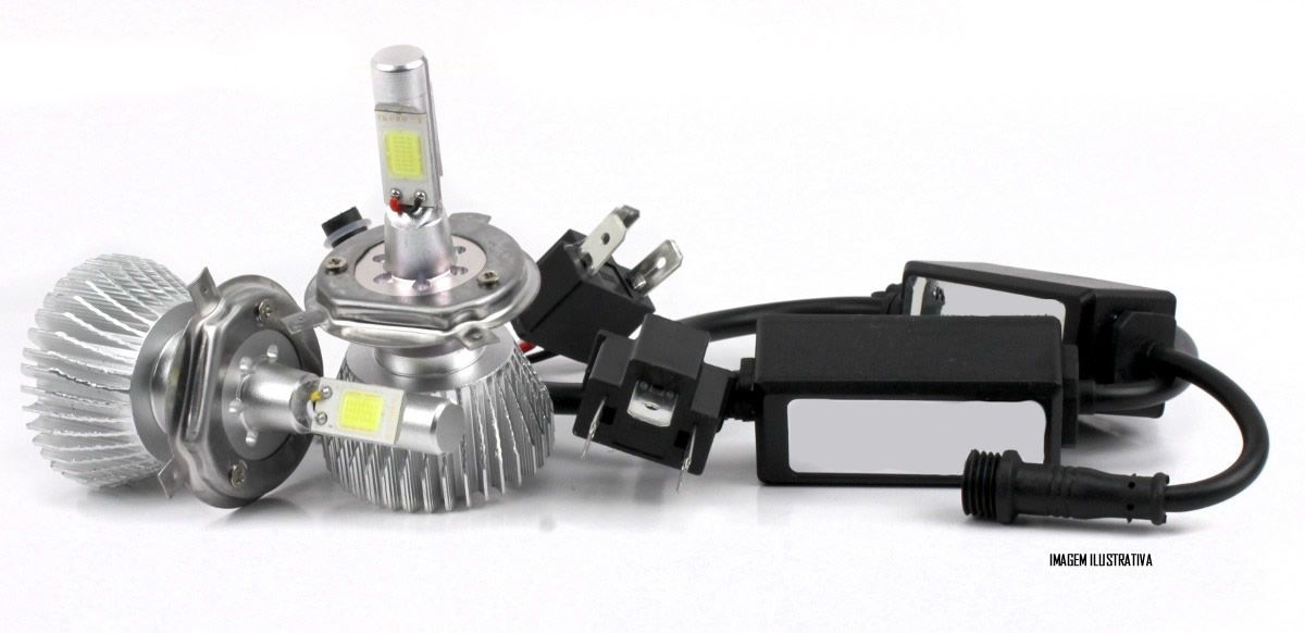 Kit Lâmpada Super LED Headlight H16 6000K 12V e 24V 32W 2200LM Efeito Xenon