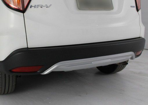 Kit Protetor Traseiro + Dianteiro de Para-Choque TG Poli Honda HRV 2019 2020 2021 - Prata Aluminium