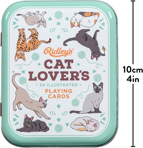 Baralho Cat Lovers com 52 cartas de diferentes raças de gatos