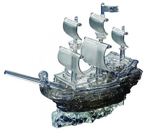 Bepuzzled Original 3D Crystal Quebra Cabeça Navio Pirata Preto