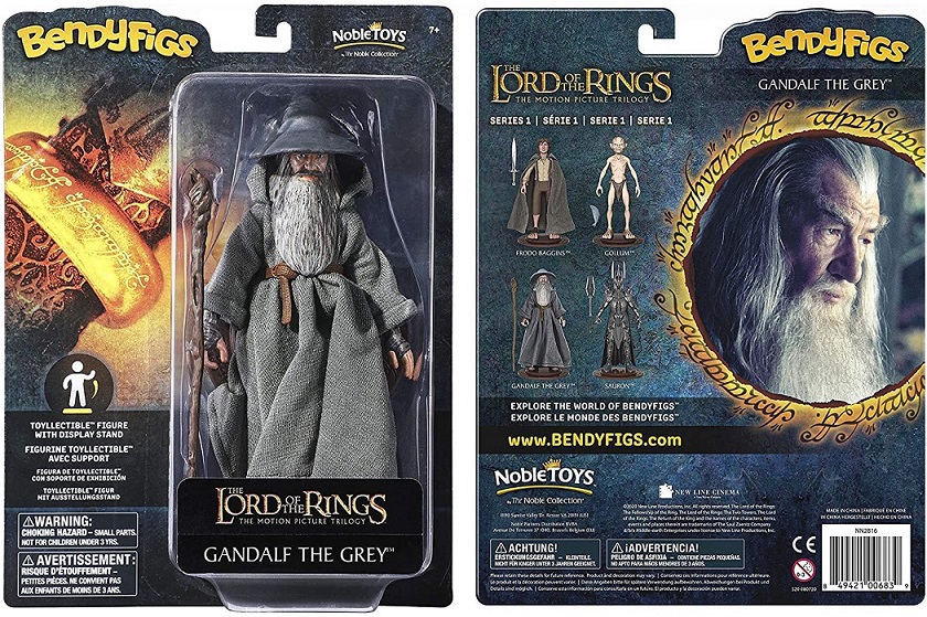 BendyFigs Lord of The Rings Gandalf Oficial licenciado