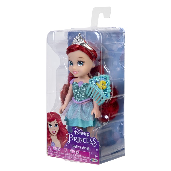 Boneca Disney Princess Ariel Petite c/ Pente 15 cm Oficial Licenciado