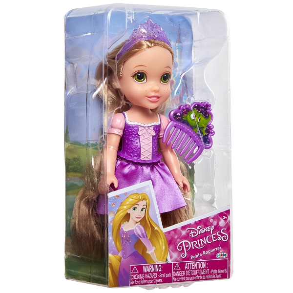 Boneca Disney Princess Rapunzel Petite c/ Pente 15 cm Oficial Licenciado