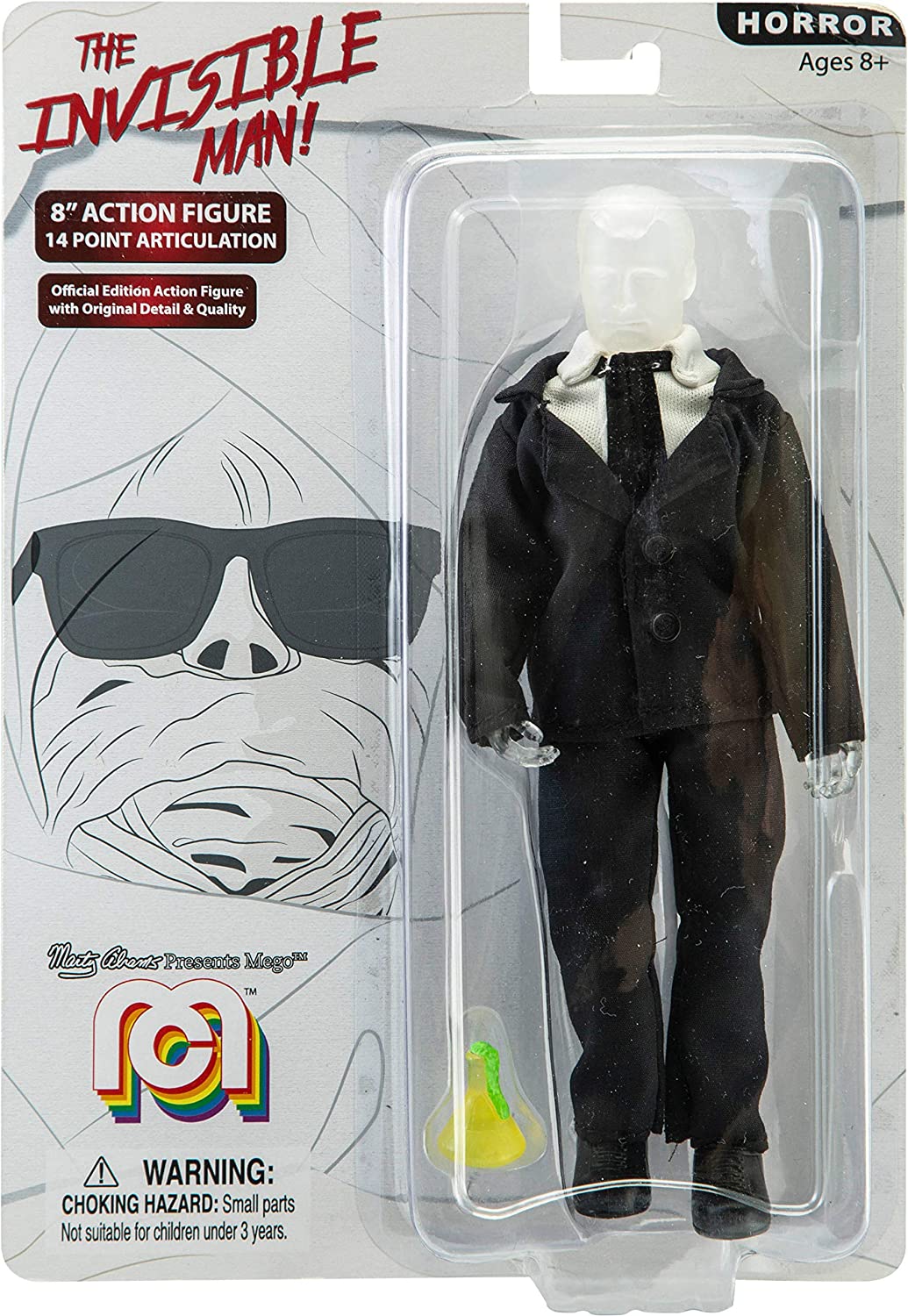 Mego Action Figure Invisible Man Limited Edition 20cm Oficial Licenciado