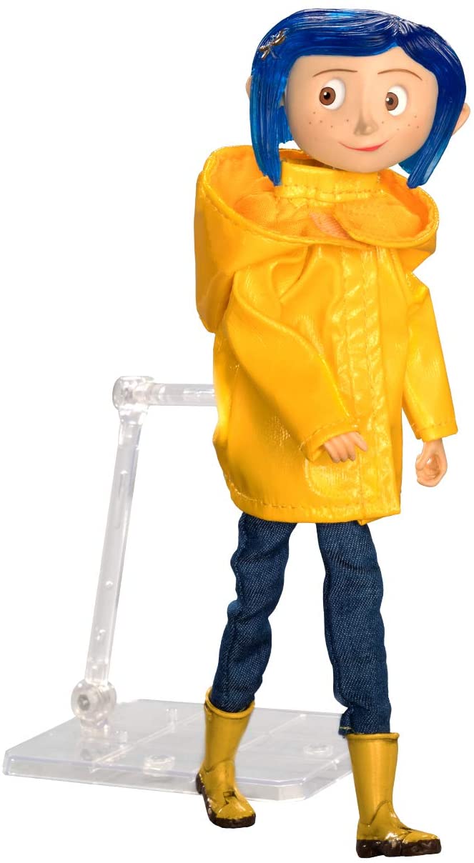 NECA Coraline in Rain Coat Articulada Oficial Licenciado