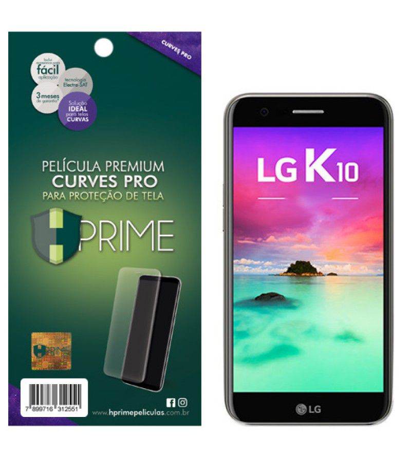 Película Premium HPrime LG K10 2017 - Curves PRO (Se Adere Na Parte Curva Da Tela)