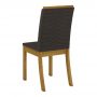 Conjunto com 4 Cadeiras Isa para Sala de Jantar Henn - Nature/Marrom