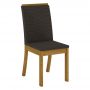 Conjunto com 6 Cadeiras Isa para Sala de Jantar Henn - Nature/Marrom