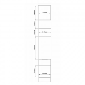 Mesa de Cabeceira Modulada 35cm 2 Portas 1 Gaveta Infinity Móveis Castro - Branco Line/Pistache Line