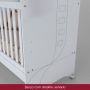 Quarto de Bebê Completo Adoleta com Berço Mini-cama, Cômoda e Guarda-roupa - Branco/Colorido