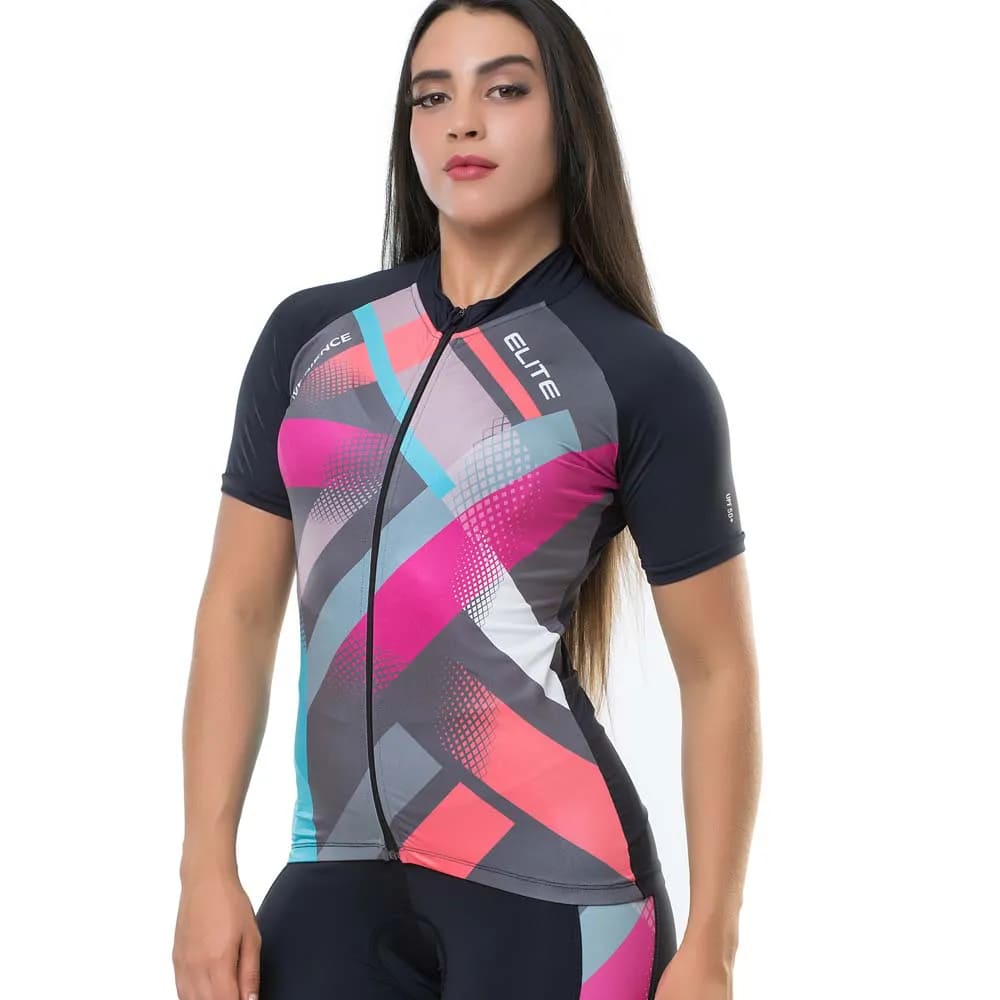 Camisa Ciclismo Colors UV 50+ Bike Feminina Tour Do Rio Elite - Foto 0