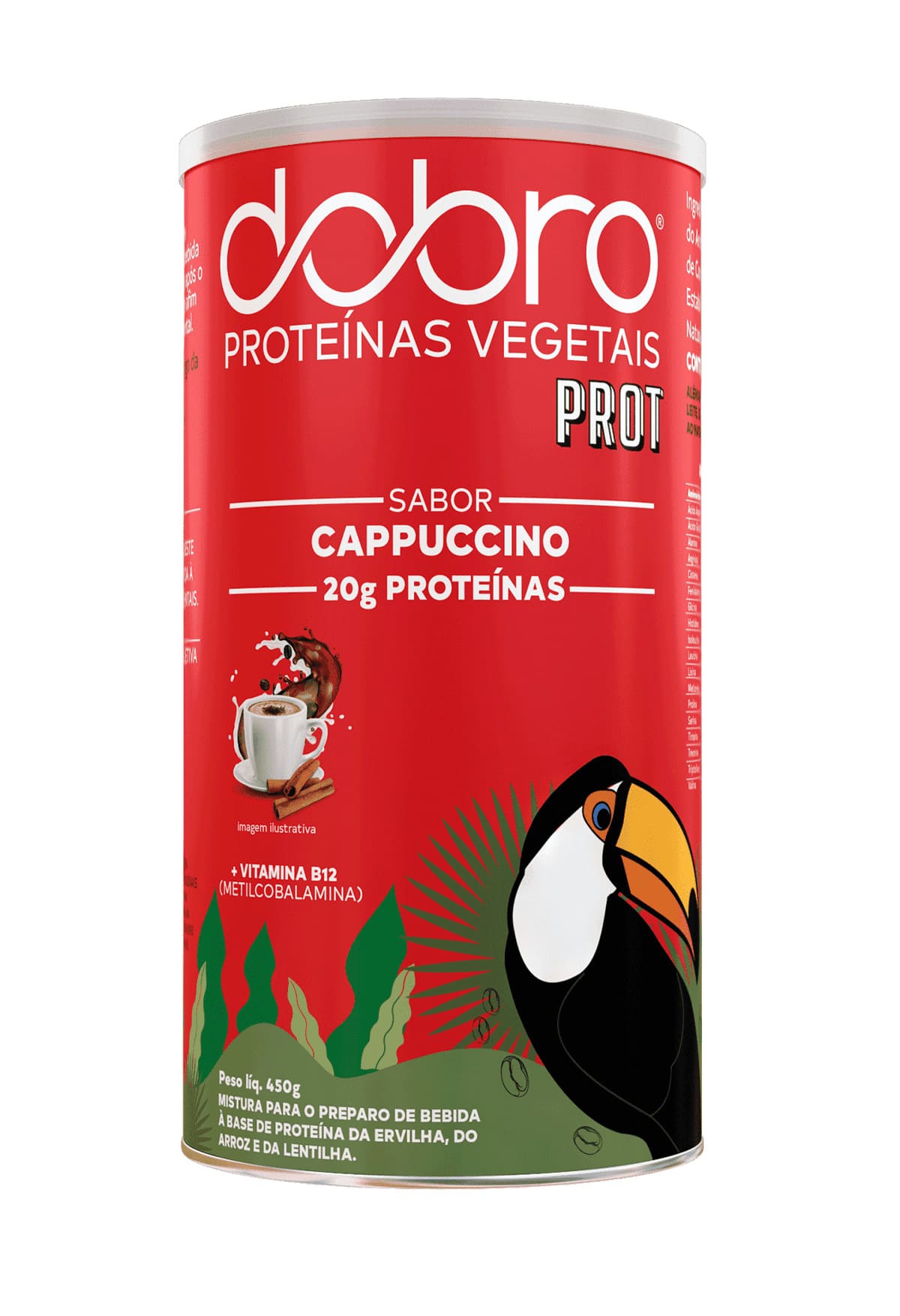 Proteína Sabor Cappuccino 450g Dobro - Foto 1