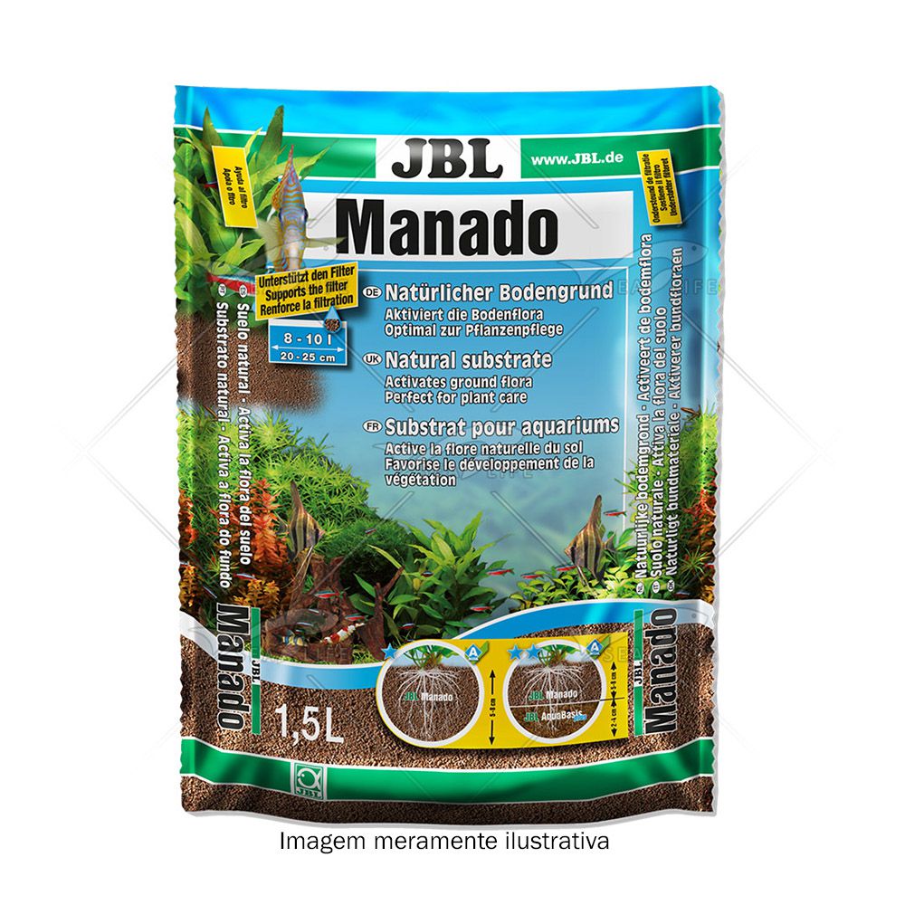 Manado JBL 1 litro | Substrato Fértil para Aquário Plantado