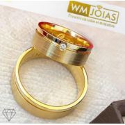 Aliança  para casamento ouro amarelo 18k  Peso 10 gramas  Largura 6mm- WM10101