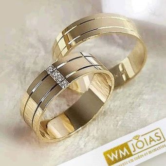 Aliança casamento em ouro Peso 14 Largura 7mm - WM10002