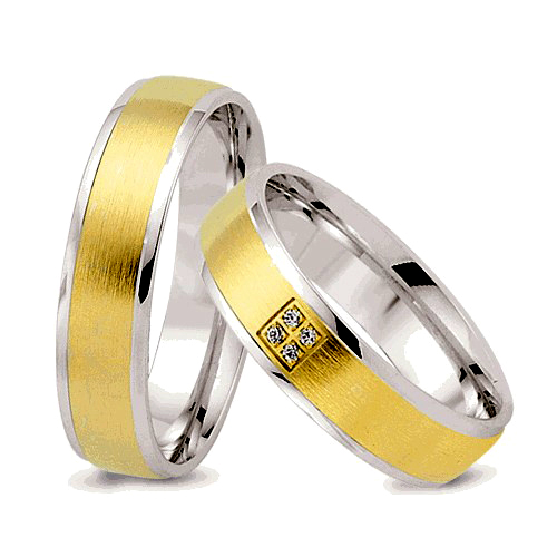 Aliancas de noivado e casamento ouro 18k e prata WM2562