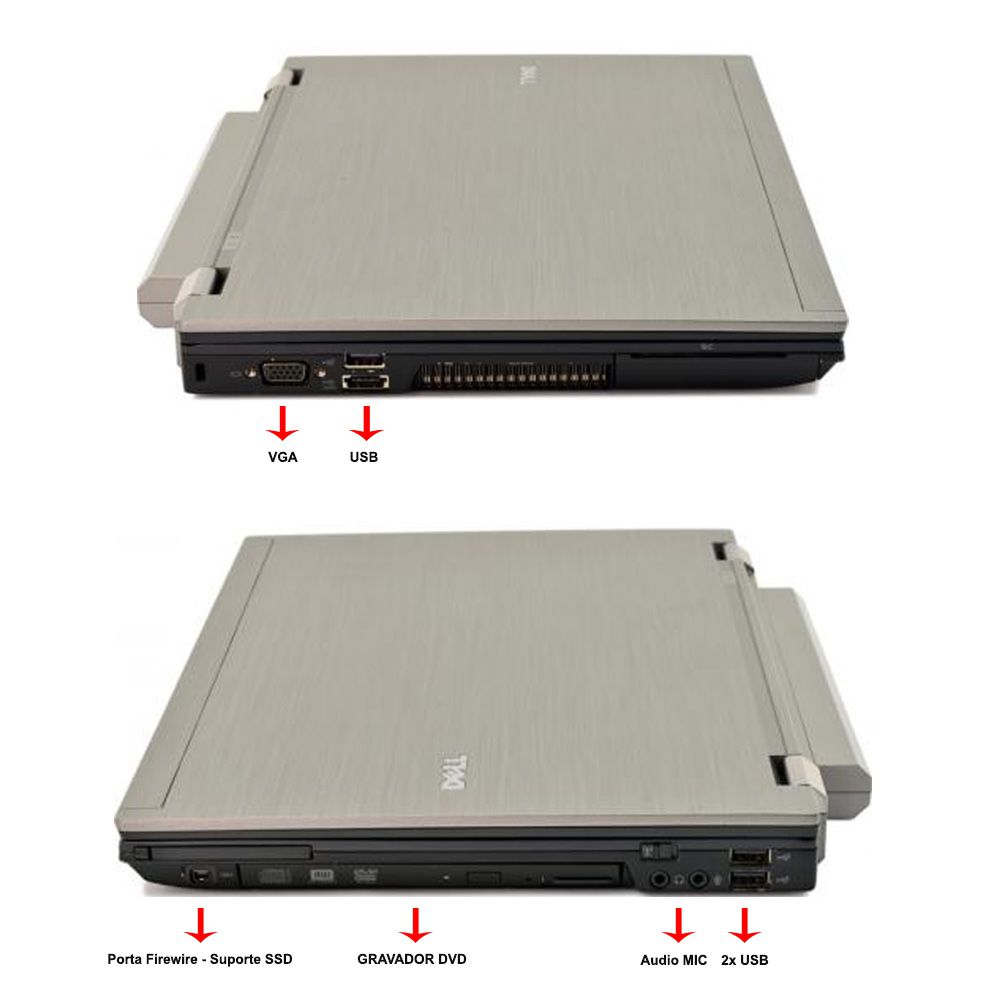 Notebook Dell Latitude E6410 Core i5 4Gb 240Gb Bateria Nova