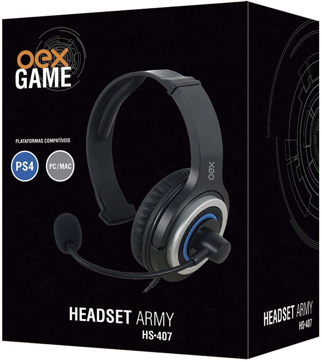 HS407 HEADSET ARMY P/ PS4 OEX