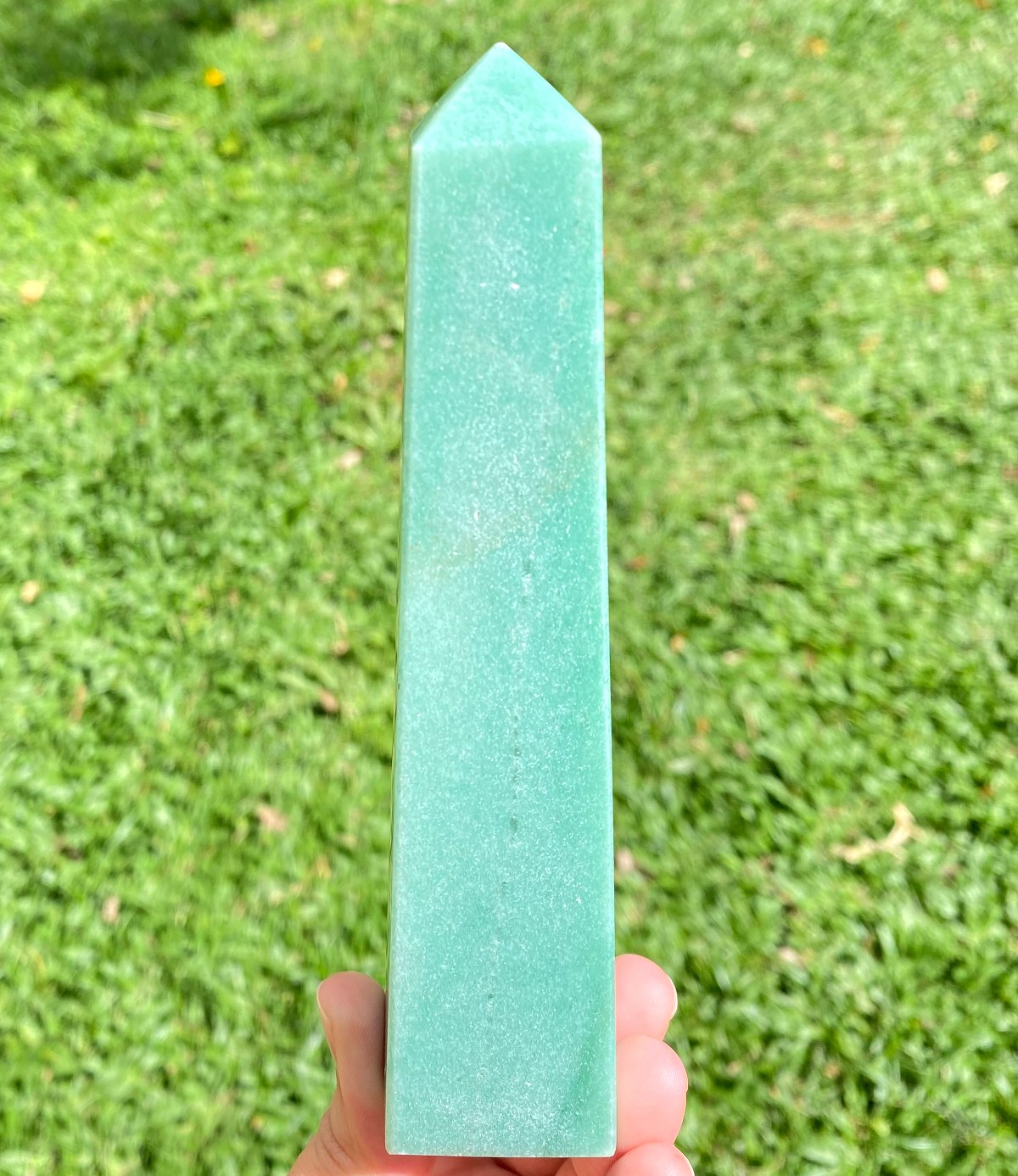 Obelisco de Quartzo Verde | 0,250 a 0,280 Kg