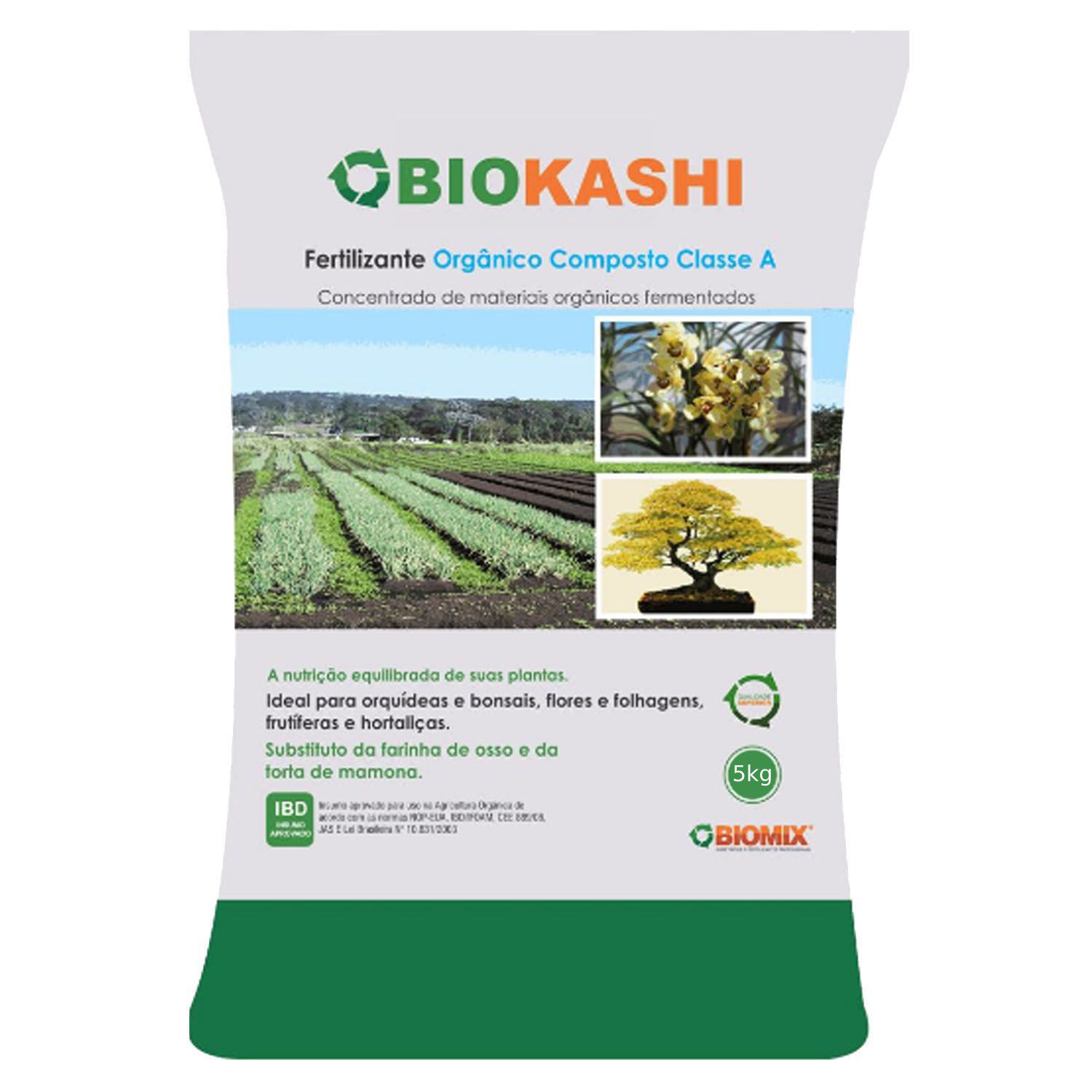 Adubo Fertilizante Orgânico Biokashi Biomix 5kg Bokashi