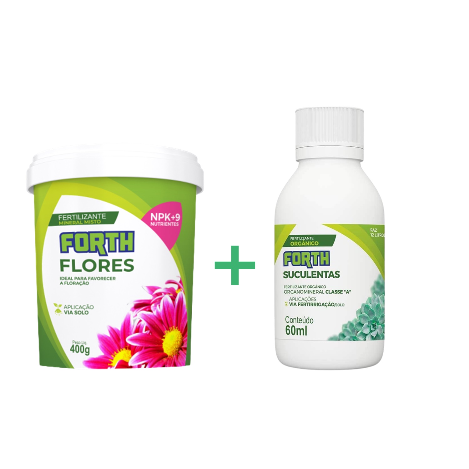 Kit Adubo Forth Flores 400g  + Suculentas 60ml