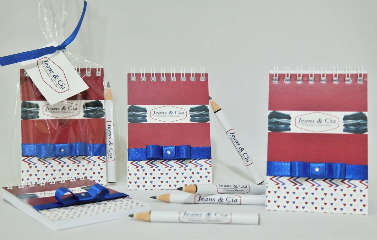 Brinde para Empresas - Bloquinho de Anotações com Mini Lápis Personalizado