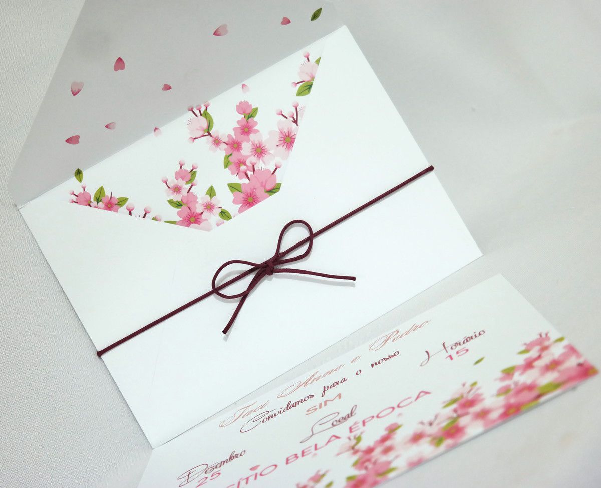 Convite de Casamento com Envelope