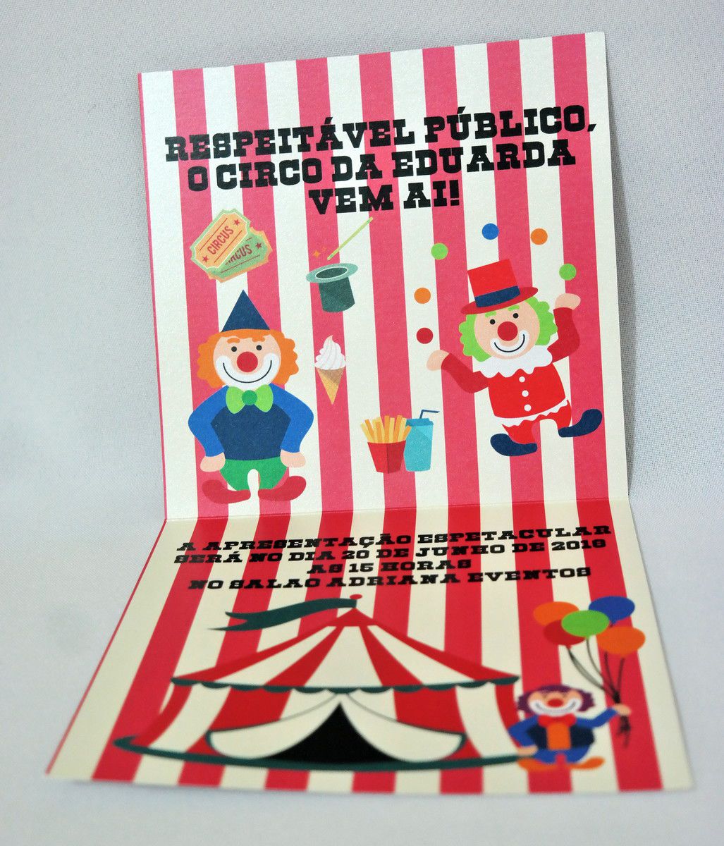 Convite Infantil Circo