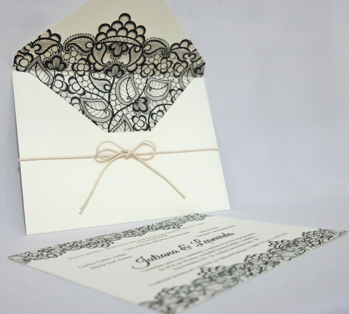 Convite para Casamento com Envelope Papel Markatto