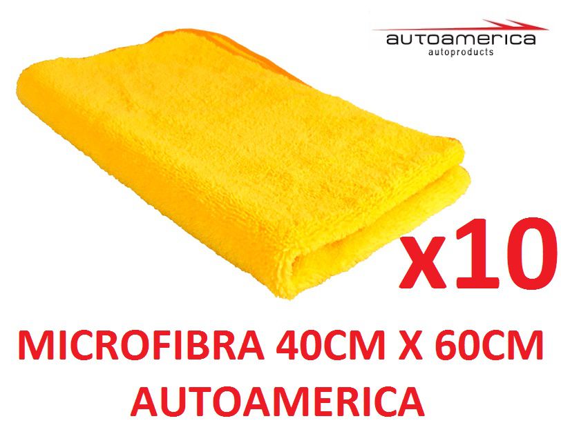 10 un Flanela Toalha Microfibra 40 X 60 Cm Autoamerica (sem embalagem / blister)