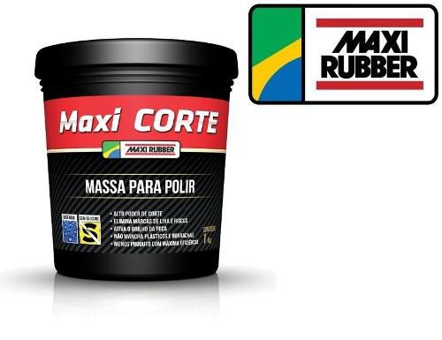 Massa Polir Maxi Corte Base Água 1kg Automotivo Maxi Rubber