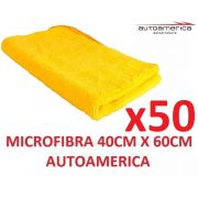 50 un Flanela Toalha Microfibra 40 X 60 Cm Autoamerica (sem embalagem / blister)