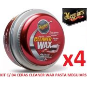Kit C/ 04 Cera Meguiars Cleaner Wax Pasta Limpadora A1214