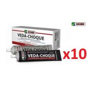 Kit c/ 10 Veda Choque Maxi Rubber 290g Cola Parachoque Solda Plástica