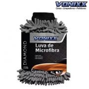 LUVA MICROFIBRA LAVAGEM VONIXX (cinza / dois lados flocos grandes)
