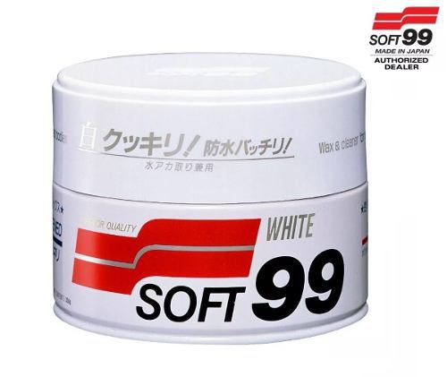Cera Carnaúba Carros Brancos 350g Soft99 White Wax Cleaner