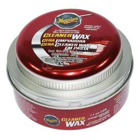 Cera Meguiars Cleaner Wax Pasta Limpadora A1214 + 02 Flanela Toalha Microfibra 40 X 60 Cm Autoamerica (sem embalagem / blister)