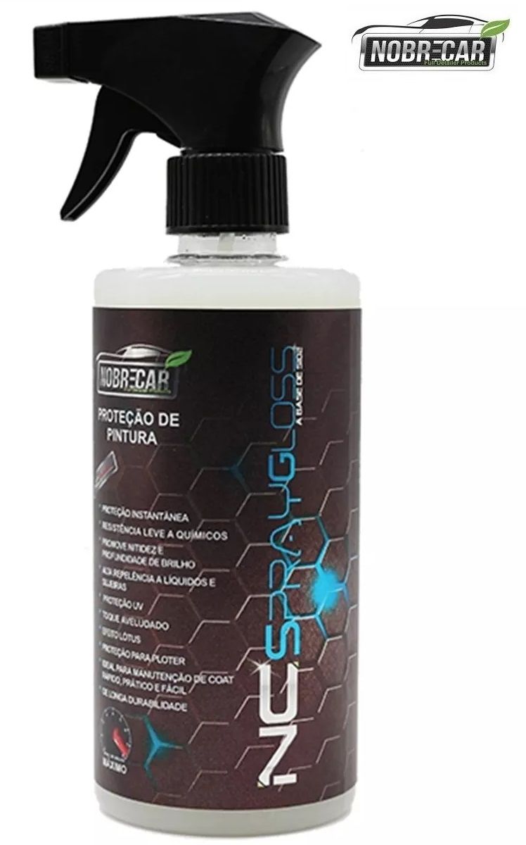Cera Spray Gloss Protetora Para Pintura P/ Polimento Nc Nobre Car