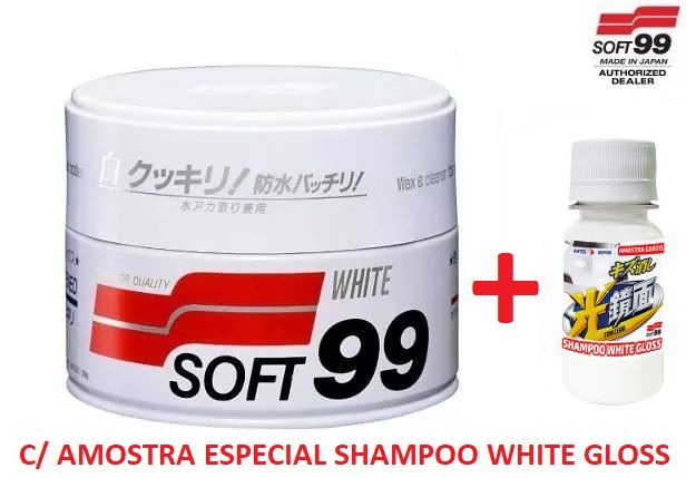 Cera White Cleaner Soft99 Branca + 05 Microfibra 40x60 Autoamerica