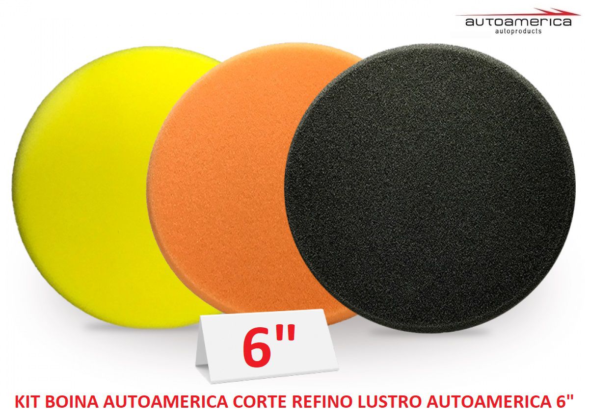 Corte Refino Lustro boinas espuma Low Cost Autoamerica 6 pol