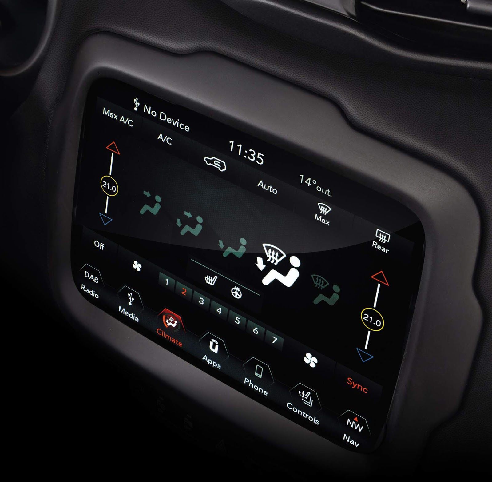Interface de vídeo Fiat Jeep Compass / Renegade / Toro c/ 02 A.V.